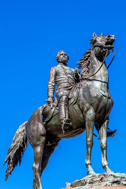 general george thomas civil war statue thomas circle washington dc - horse tack bildbanksfoton och bilder
