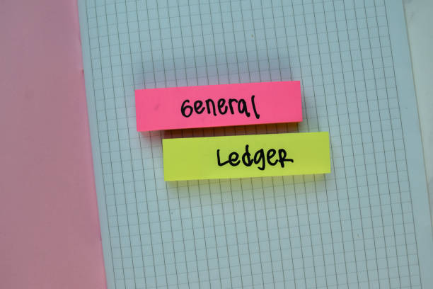 General Ledger write on sticky note isolated on Wooden Table. General Ledger write on sticky note isolated on Wooden Table. general view stock pictures, royalty-free photos & images