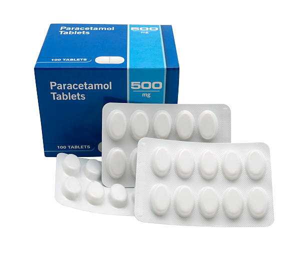 generic paracetamol isolated on white - alvedon bildbanksfoton och bilder