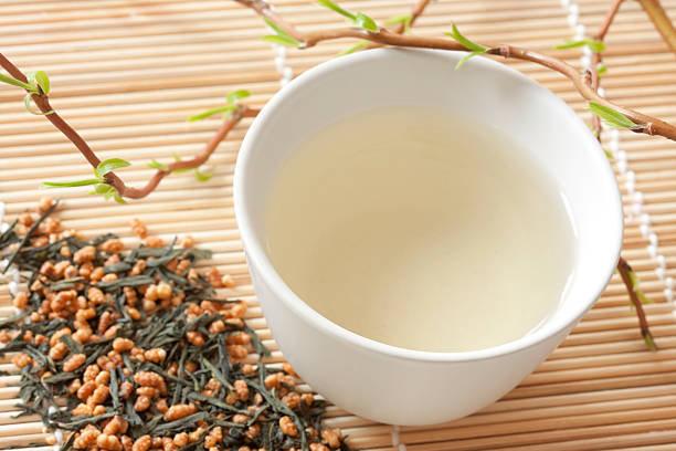 genmaicha tea stock photo