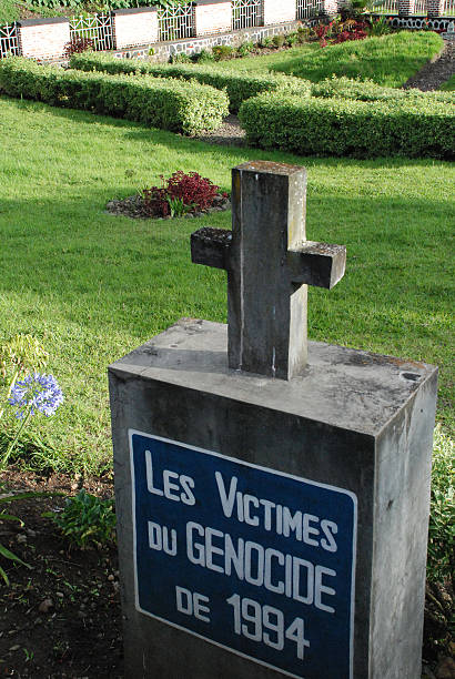 Genocide Memorial Cross Musanze Rwanda Central Africa stock photo