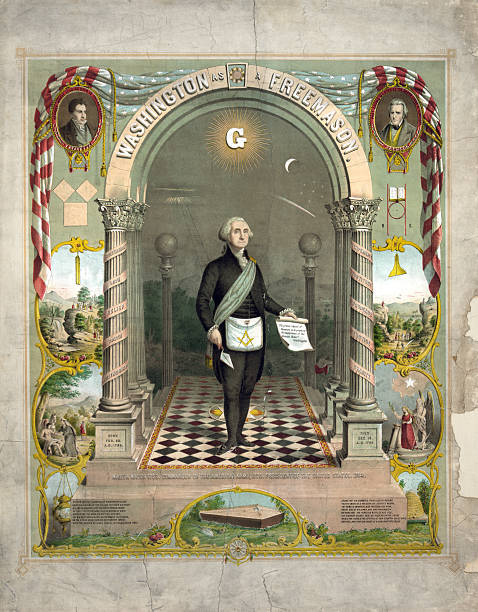 George Washington as a Freemason stock photo