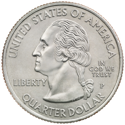 Obverse of the coin commemorating the states of USA. This image of George Washington is depicted in the front of all the commemorative coins of U.S. states