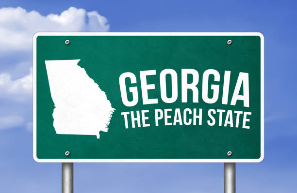 Georgia State - Georgia Road sign illustration stock photo