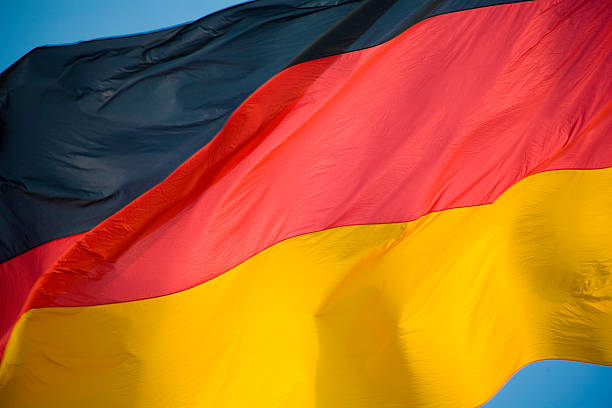 German Flag waving stock photo