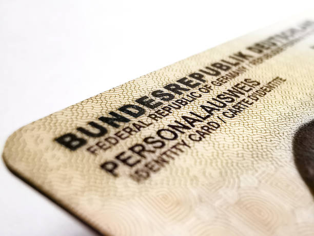 A German identity card stock photo