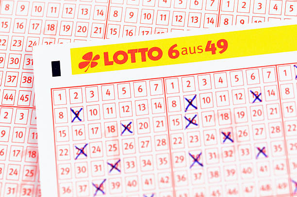 German Lottery Ticket with 6 aus 49 game stock photo