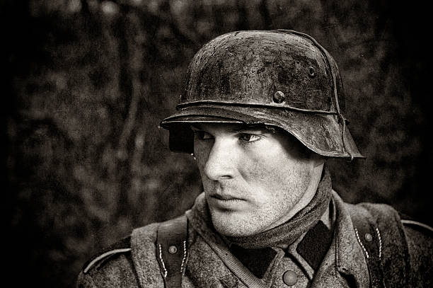 German Soldier - WWII - Portrait stock photo
