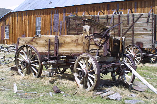 Ghost-Town Wagon stock photo