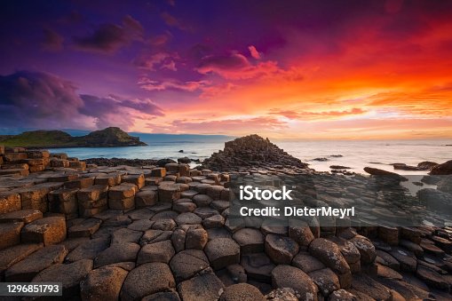 istock Giant's Causeway Sunset Northern Ireland UK 1296851793
