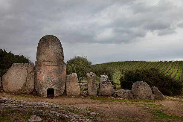 "Giants' tombs" (Lu Codu Vecchiu,Sardinia,Italy) Megalithic monument in Sardinia,Italy. megalith stock pictures, royalty-free photos & images