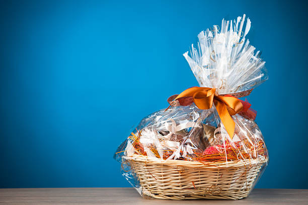 gift basket stock photo