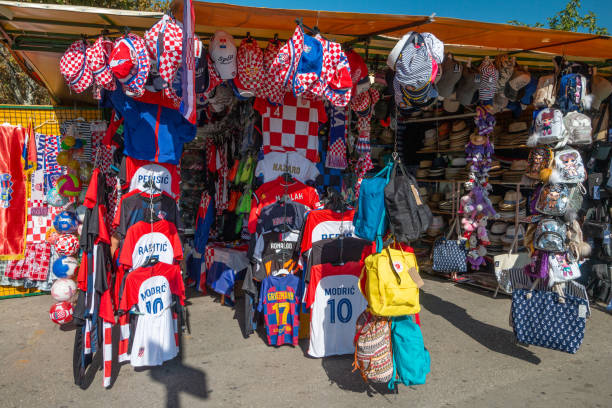 Gift Shop in Split, Croatia stock photo