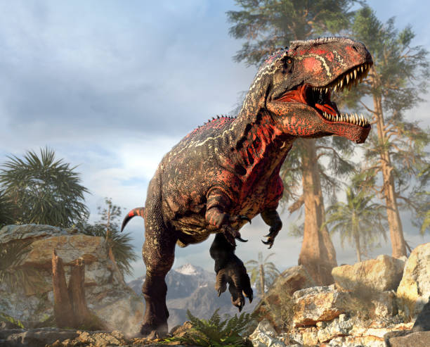 Giganotosaurus from the Cretaceous era 3D illustration stock photo