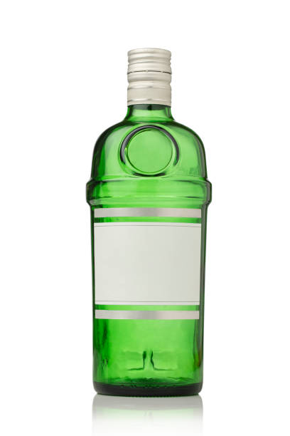 Gin bottle Gin bottle isolated on white. gin stock pictures, royalty-free photos & images