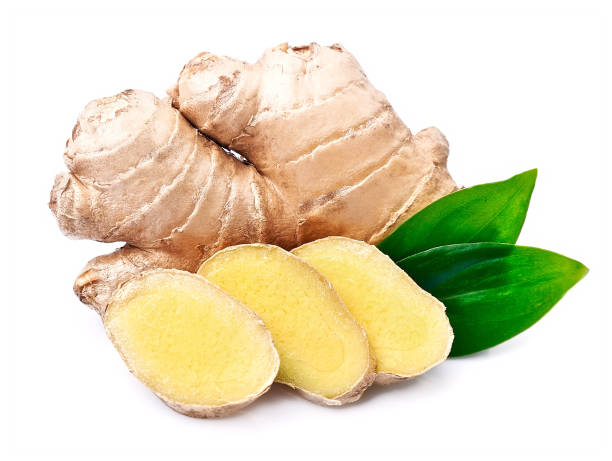 Ginger root Ginger root in isolated white background ginger spice stock pictures, royalty-free photos & images