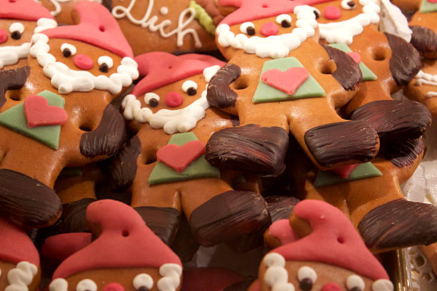 Gingerbread Santa Claus stock photo