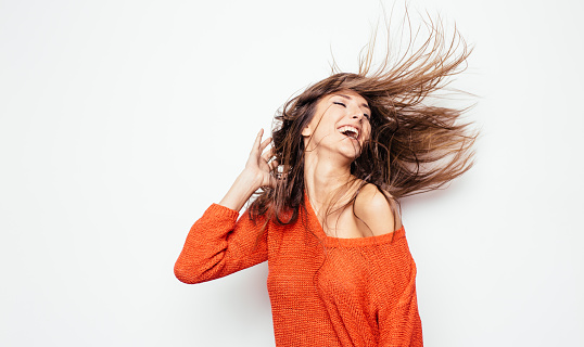 girl having fun stock photo