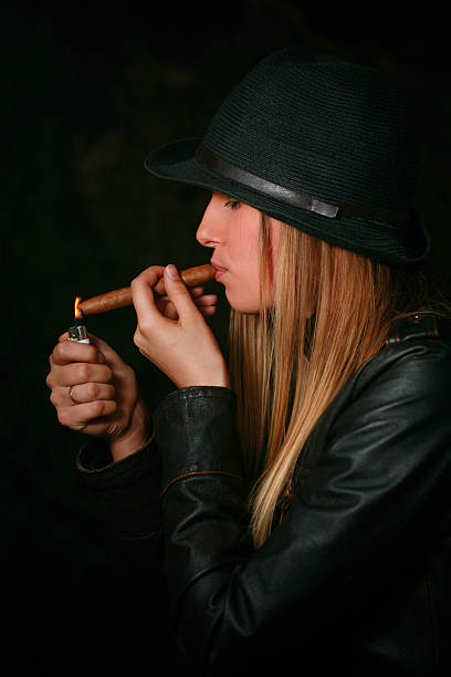 Best Smoking Fire Cigar Women Stock Photos, Pictures & Royalty-Free ...