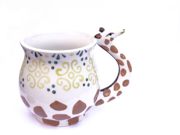 Girrafe ceramic coffee mug stock photo