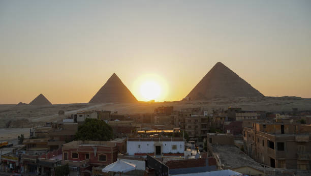 Giza Pyramids stock photo