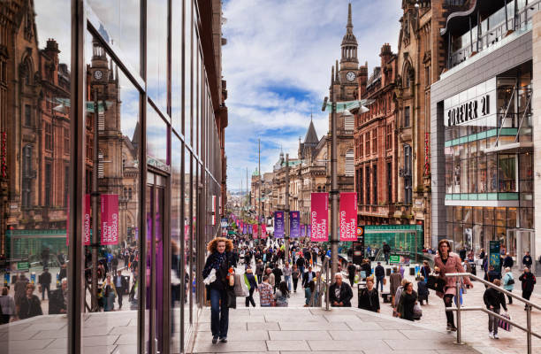 Glasgow, Scotland, Shopping in Buchanan Street stock photo