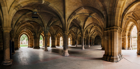 The columns in Glasgow University