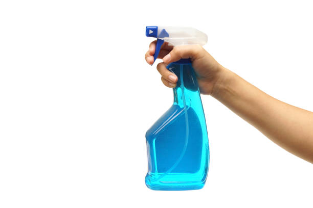 A glass cleaner spray stock photo
