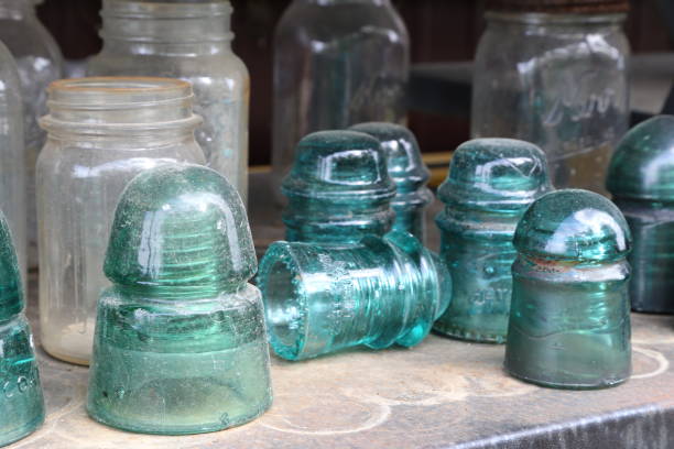 Glass Insulators stock photo