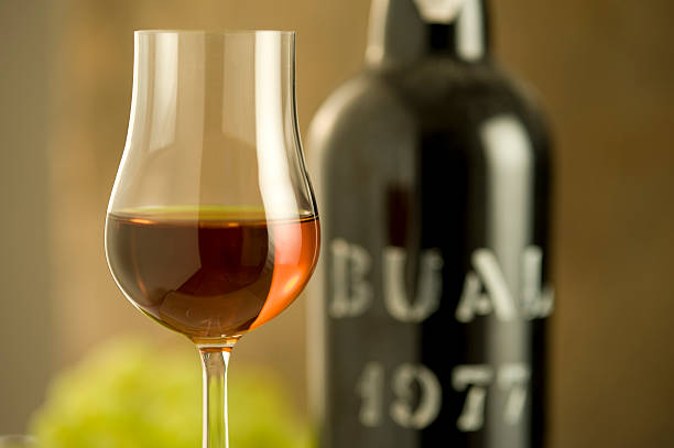 Glass of Madeira Wine from 1977 stock photo