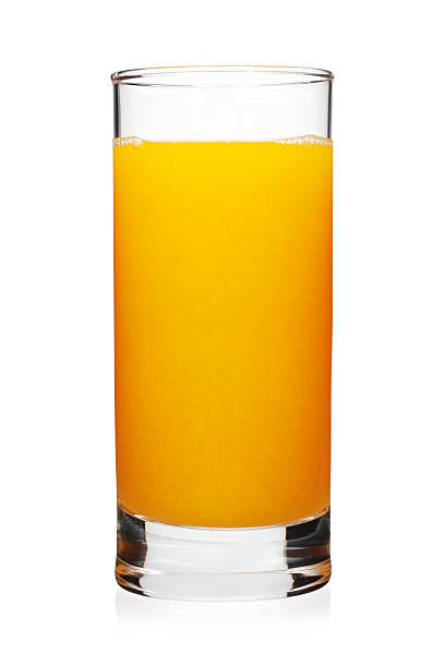 Glass of orange juice stock photo
