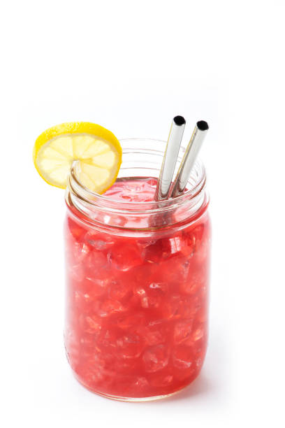 Glass of Pink Lemonade stock photo