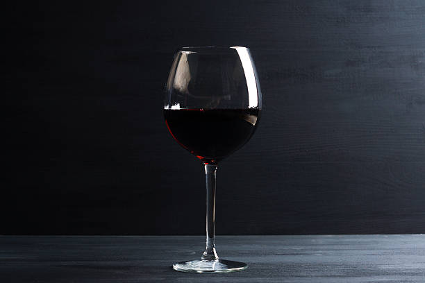Glass of wine stock photo