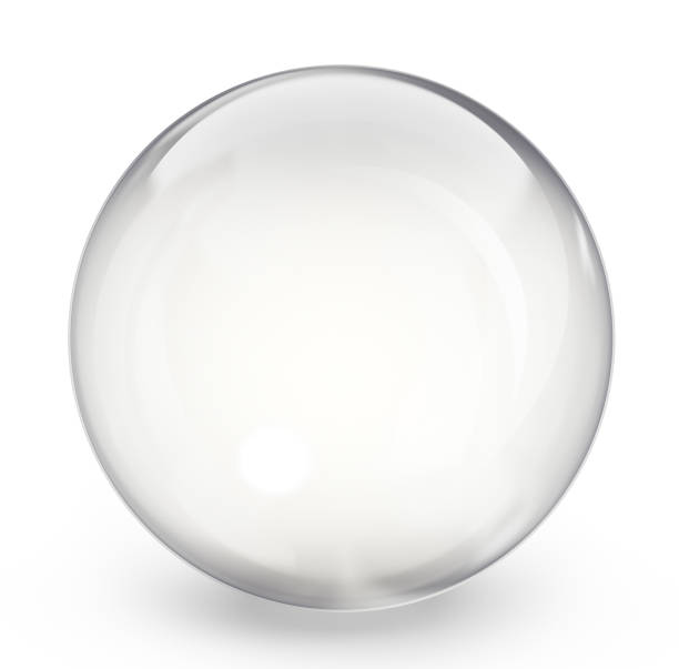 glass sphere glass sphere isolated on a white. 3d illustration glass material stock pictures, royalty-free photos & images