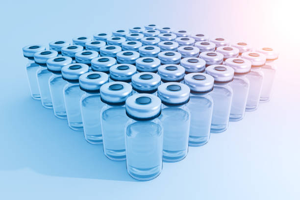 Glass vials for liquid samples. Laboratory equipment for dispens Glass vials for liquid samples. Laboratory equipment for dispens ampoule stock pictures, royalty-free photos & images