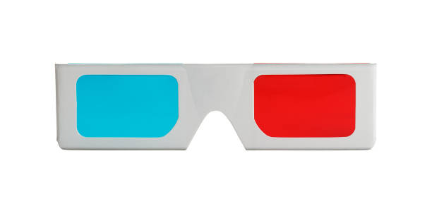 3D Glasses Front 3-D Glasses form the front view Isolated on White Background. 3 d glasses stock pictures, royalty-free photos & images