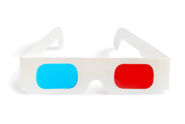 3D glasses - front view 3D glasses - front view on white background 3 d glasses stock pictures, royalty-free photos & images
