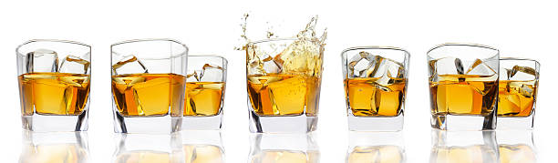 Glasses with whisky. stock photo