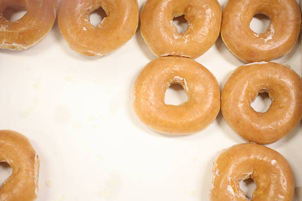 Glazed Doughnuts stock photo