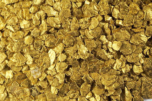 glitter background placer gold stock photo