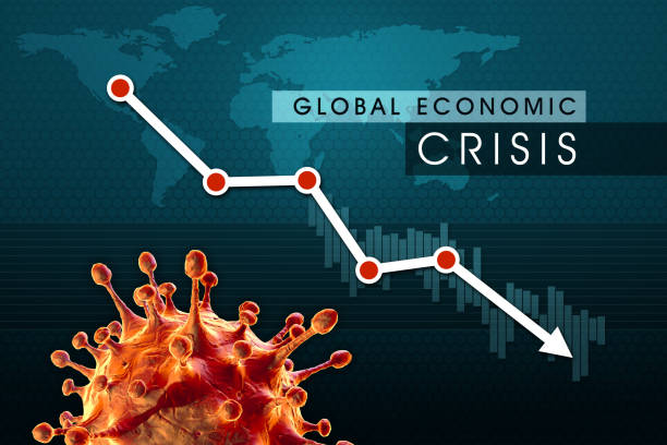 Global economic crisis stock photo