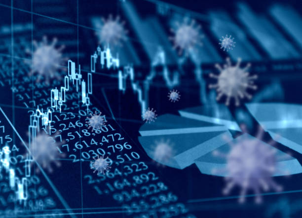 Global epidemics and economic impact  stock market data stock pictures, royalty-free photos & images