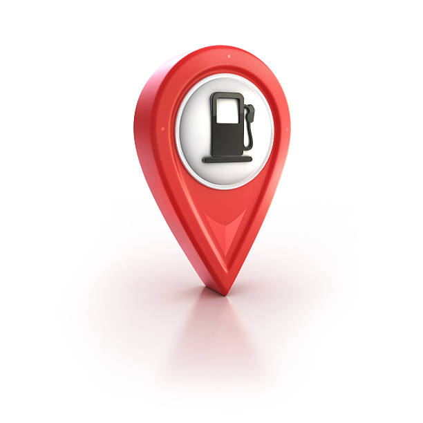glossy red pin icon with gas station sign Plus sign on a mappin (droppin) icon suitable for gas and fuel locations or adding location info .. etc white pages directory stock pictures, royalty-free photos & images