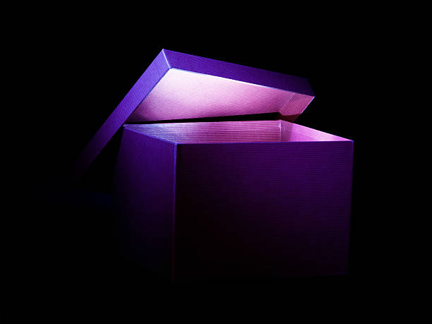 glowing box - with clipping path stock photo