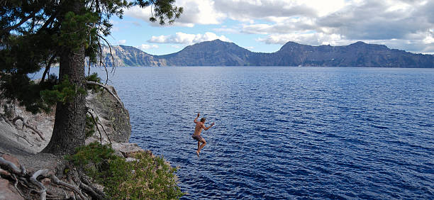 Go Jump in a Lake stock photo