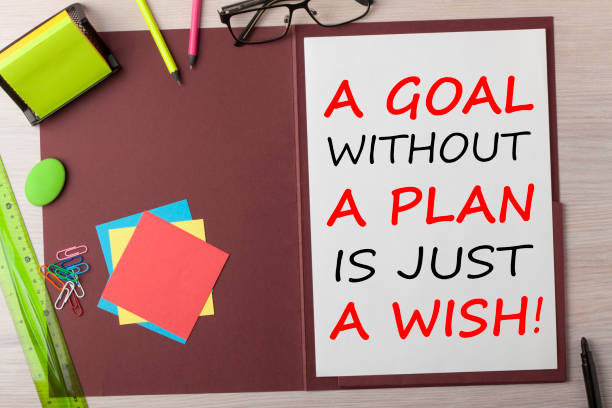 A Goal without a Plan is Just a Wish Concept stock photo