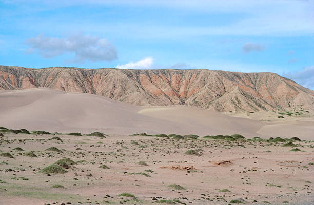 Gobi Desert Sand Mountain, Qinghai Province, China stock photo