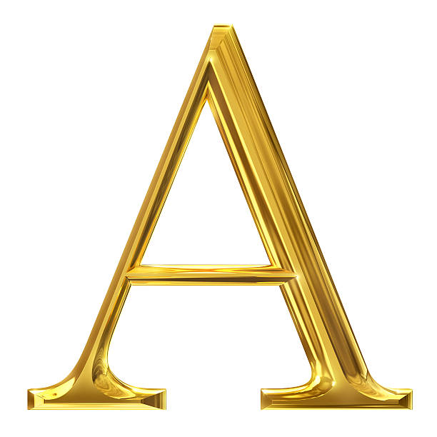 Gold Letter A Stock Photos, Pictures & Royalty-Free Images - iStock