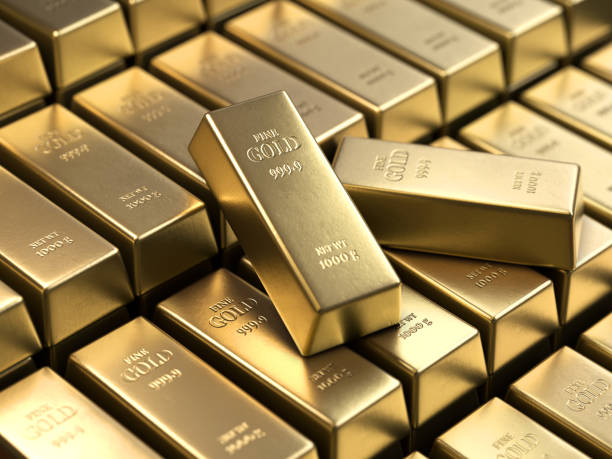 Gold bars Gold bars and Financial concept,3d rendering,conceptual image. gold bars stock pictures, royalty-free photos & images