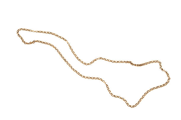 Gold chain Gold chain isolated on white background. necklace stock pictures, royalty-free photos & images